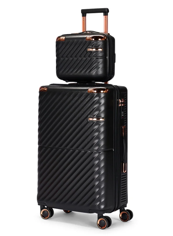 LIMRA Luggage set 6 pieces travel Bags with a distinctive design from limra Black