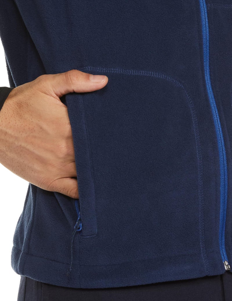 Columbia Men Navy Blue Fast Trek Fleece Vest, S - Image 4
