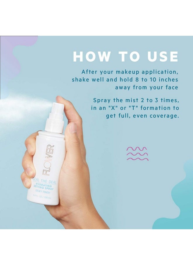 By Drew Barrymore Seal The Deal Setting Spray Hydrating And Flawless Finish For All Day Face Makeup Sweatproof + Rubresistant Matte + All Day Face Makeup Crueltyfree + Vegan