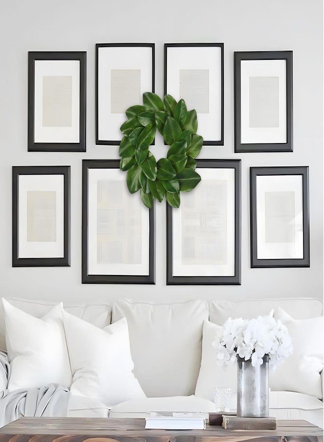 Briful 16 Inches Artificial Magnolia Wreath for Front Door, Spring Summer Door Wreaths All Season Wreath for Home Wall Window Party Farmhouse Indoor/Outdoor Decor(Dark Green) - Image 5