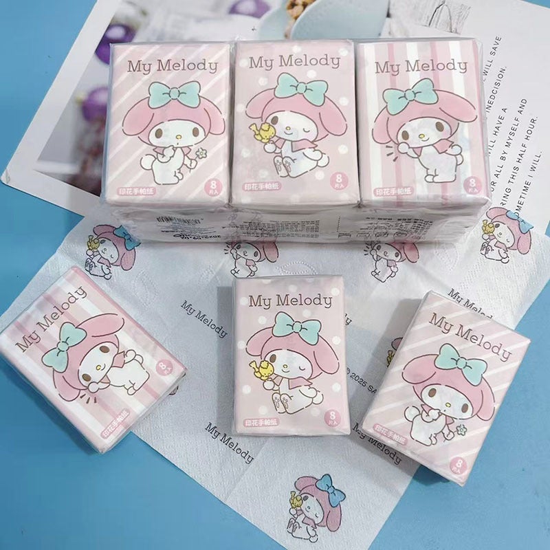 Printed Handkerchief Paper Kt Cat Parchia Dog Printed Paper Towel Portable Small Package Facial Tissue Toilet Paper Color Napkin - Image 4