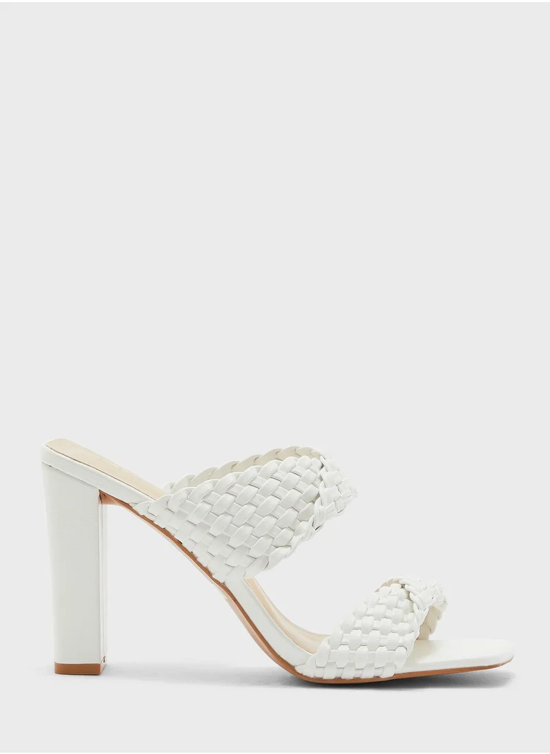 ELLA Twisted Weaved Double Strap Mule