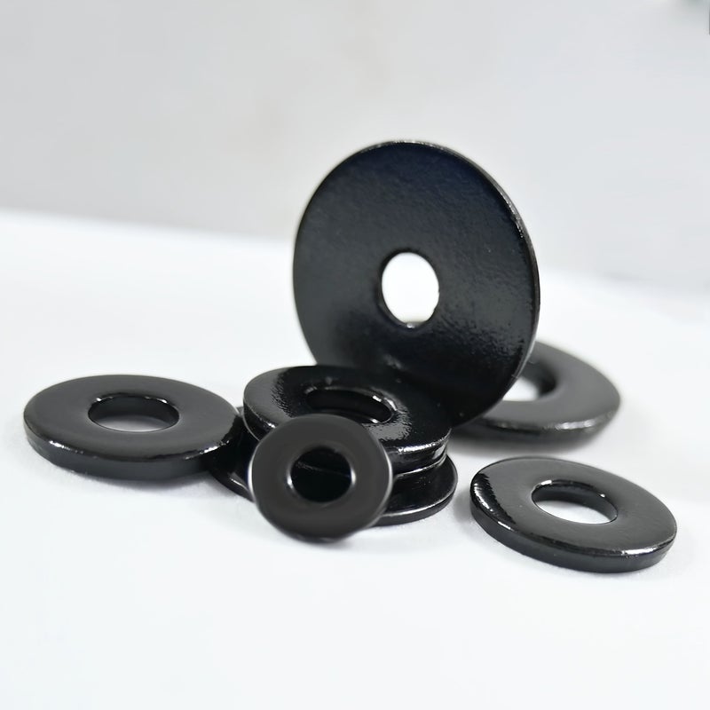 Stainless Steel A2-70 Black Flat Washers M8 Heavy Duty DIN9021 Spacers - Image 2