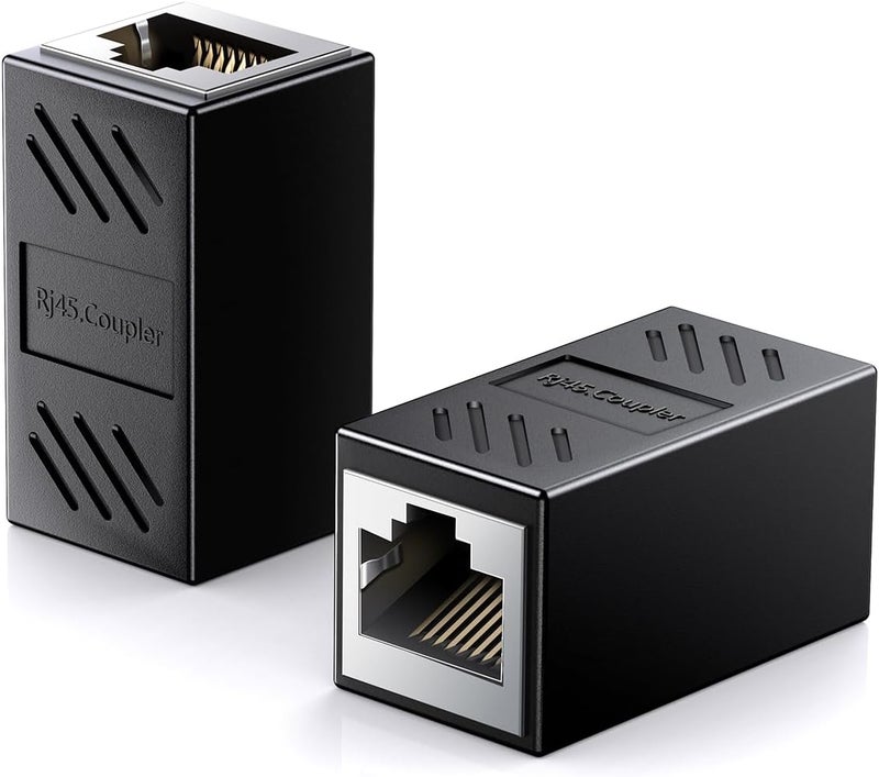 Hulami Ethernet Coupler, 2 Pack High Speed Extender for Cat7/6/5e/5 Cable, 1000Mbps, Plug and Play, Female to Female Connector, in Line Coupler - Image 1
