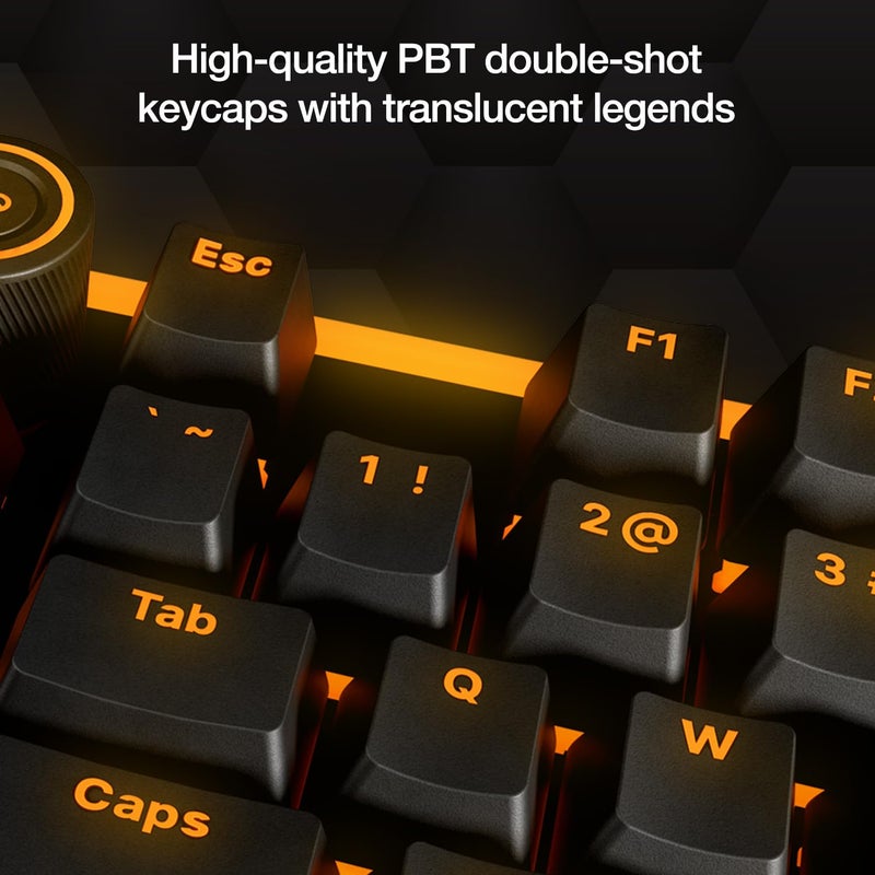 be quiet! Light Mount Mechanical Keyboard | Tactile | Hot-Swappable Lubricated Silent Switches | 3D Media Wheel | ARGB Keyboard | Quality PBT Double-Shot Keycaps | Programmable | BT004US - Image 4
