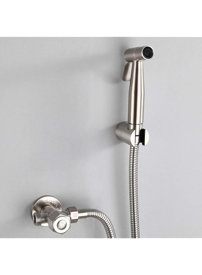 إيروريكس بخاخ بيديت للمرحاض بخاخ حفاضات قماش محمول طقم بخاخ حمام ملحق بخاخ مع خرطوم من الفولاذ المقاوم للصدأ سهل التركيب ضغط ماء رائع للاستحمام الحيوانات الأليفة النظافة النسائية - Image 3