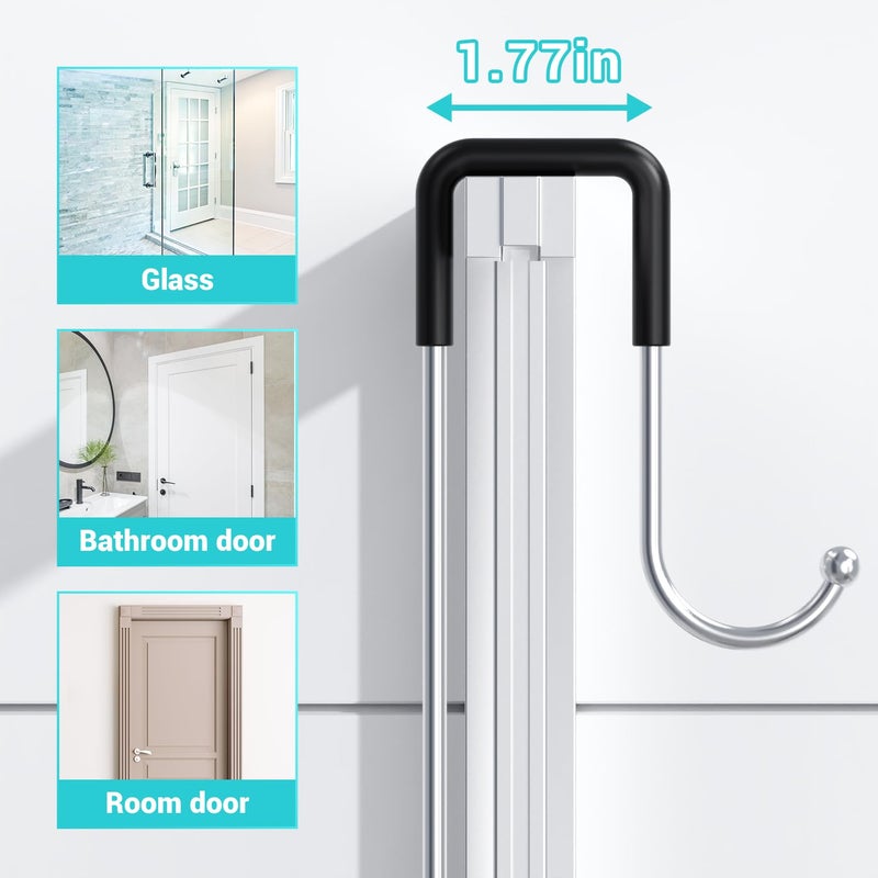 Aitatty Over the Door Hanging Shower Caddy: Rustproof Hanging Organizer over the Door - No Drilling Bathroom Rack for Inside Shower Chrome - Image 4