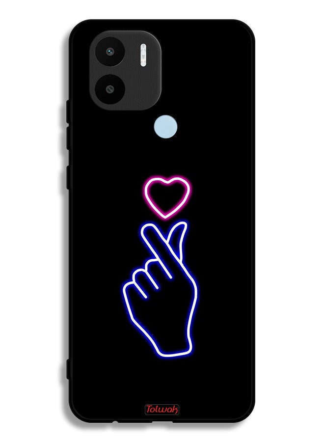 Tolwak Xiaomi Redmi A1 Plus Protective Case Cover Snap Heart Art - Image 1