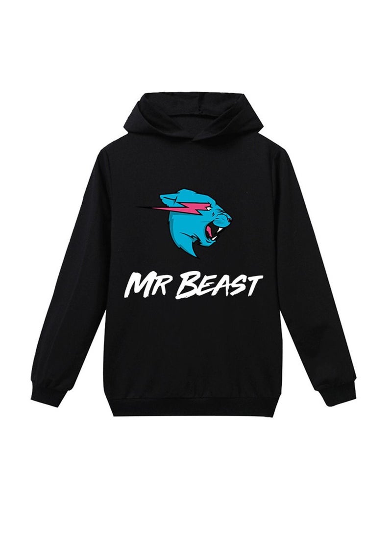 Mr Beast Lightning Cat  Hoodie Sweatshirts for Kids children
