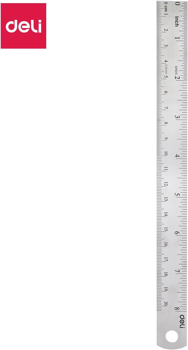 Deli 8" Iron Ruler