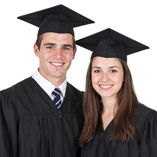 Newrara Unisex Matte Adult Graduation Cap Only (Black) - Image 3
