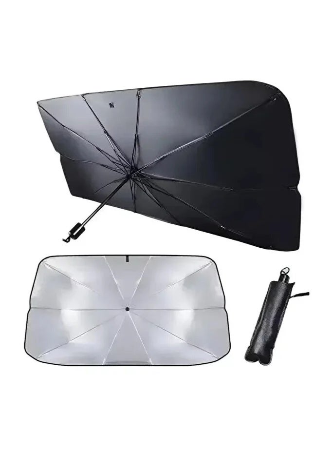 Car Umbrella Car Shade Sun Car Sunshade Foldable, Car Front Windshield Umbrella, Foldable Automotive Windshield Shade for Car Front Window Blocks UV Rays Heat Keep Cool - Image 4