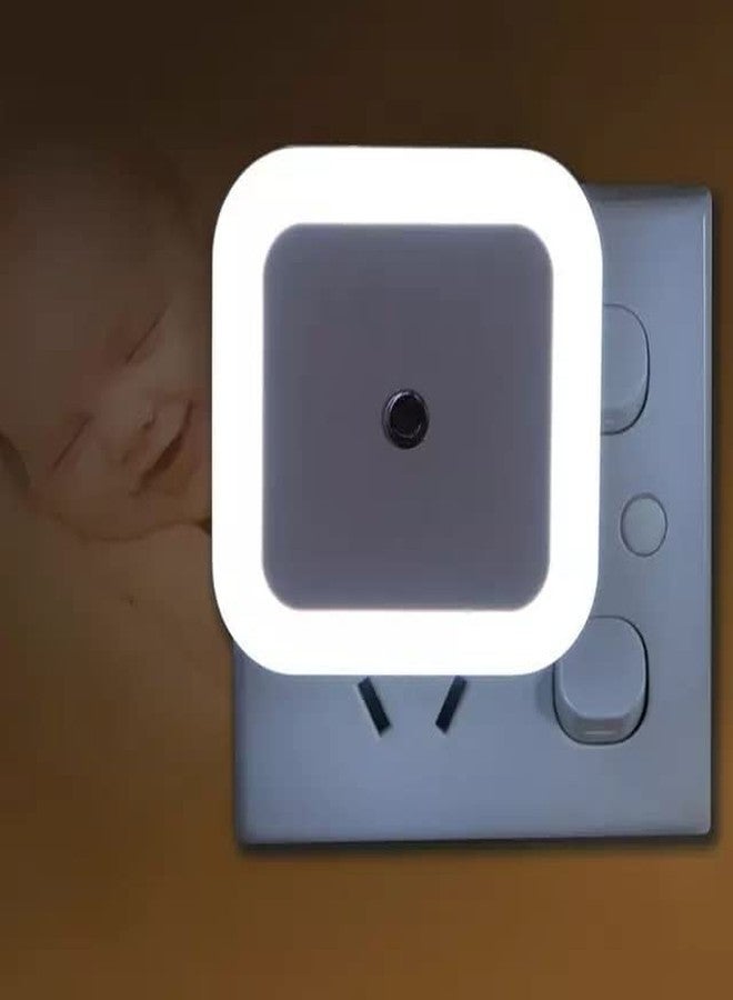 Revwd Night Lamp Sensor Led Light with Plug Type, 0.5w Plug in Automatic Smart Sensor, Night Lamp for Bedroom Gift Office Living Room Pack of 1 (Night Lamp - White) - Image 1