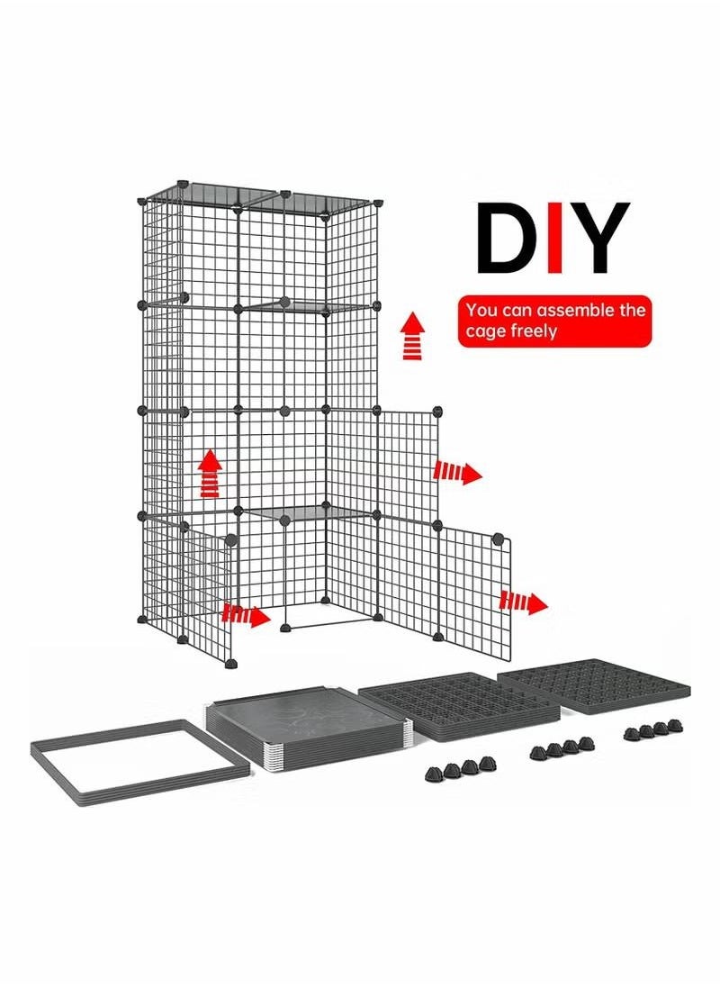 Large Cat Cage Indoor DIY Cat Playpen Detachable Metal Wire Kennels Crate, Large Exercise Place Ideal for 1-3 Cat, Without Platform, black - pzsku/Z268E24B410BA18418B7CZ/45/_/1723600932/f7c7d396-1395-4e6a-a402-713d0ca64e30