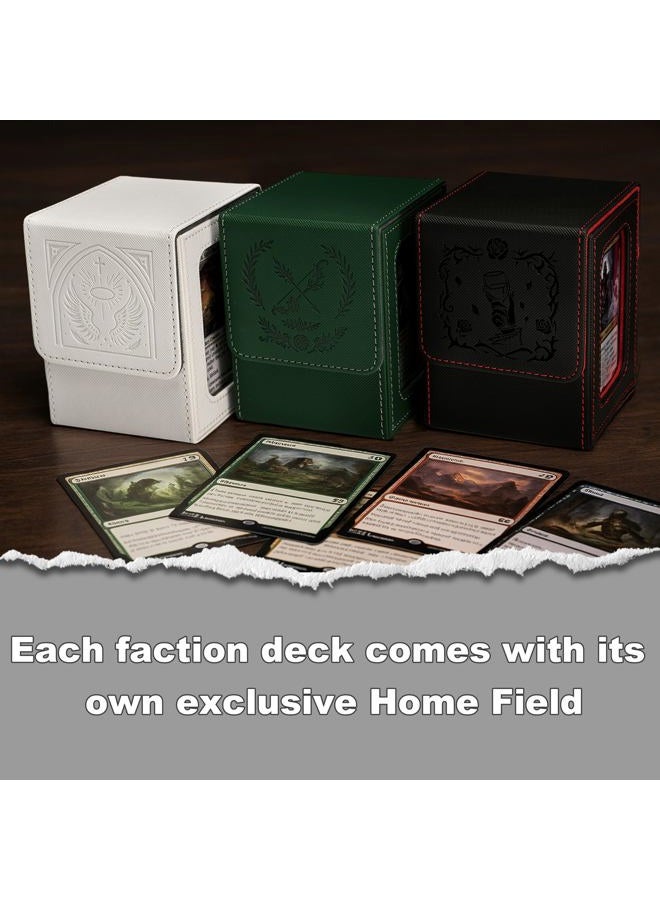 Venssu MTG Deck Box with Commander Display, Zombie Card Deck Case Fits 100 Double Sleeved Cards, TCG Card Storage Box with 2 Dividers and 1 Toploader (Black and Blue) - Image 5