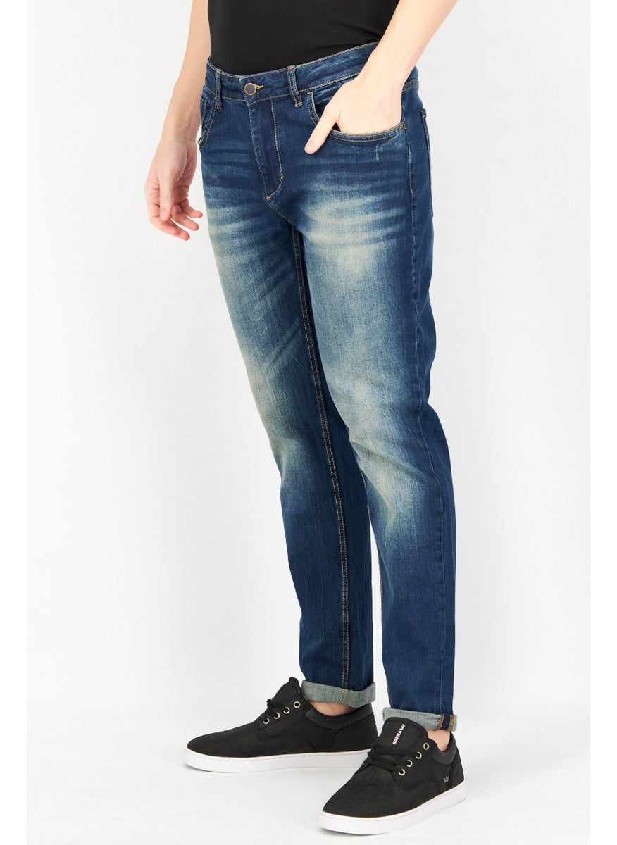 Sorbino Men Regular Fit Washed Stretchable Jeans, Blue  - Image 4