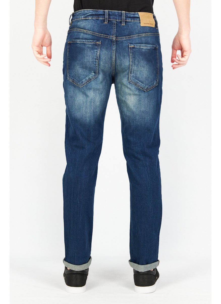 Sorbino Men Regular Fit Washed Stretchable Jeans, Blue  - Image 2