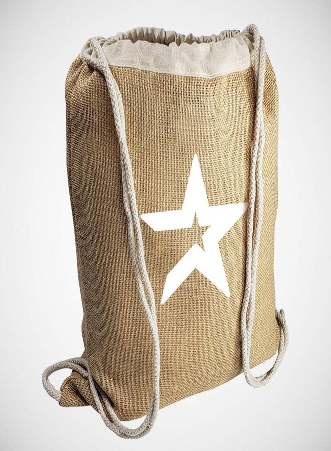 TBF Jute Drawstring Backpacks with Soft Cotton Drawstrings Burlap Cinch Sack Pull String Bags for Beach, Sports, Hike by TBF Bags (Set of 12) - Image 5