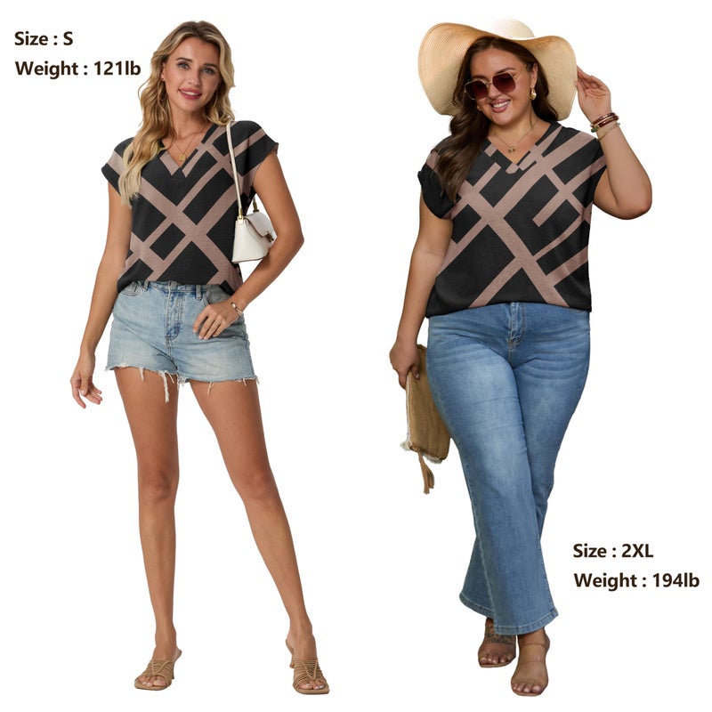 Lepunuo Summer Tops Women Cap Sleeve Shirts Beach Vacation Outfits Work Business Casual Tshirts - Image 5