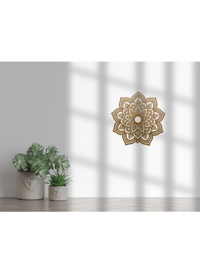 هوم جاليري مجموعة فنون جدارية خشبية من ماندالا التنوير - Image 2