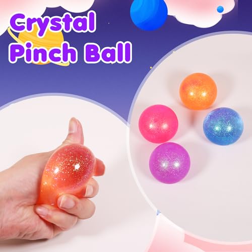 JIACAI 24in Sugar Ball Stress Ball Squeeze Ball Glitter 24 Slow Rise Squishy Stress Relief Balls 3pcsA - Image 5