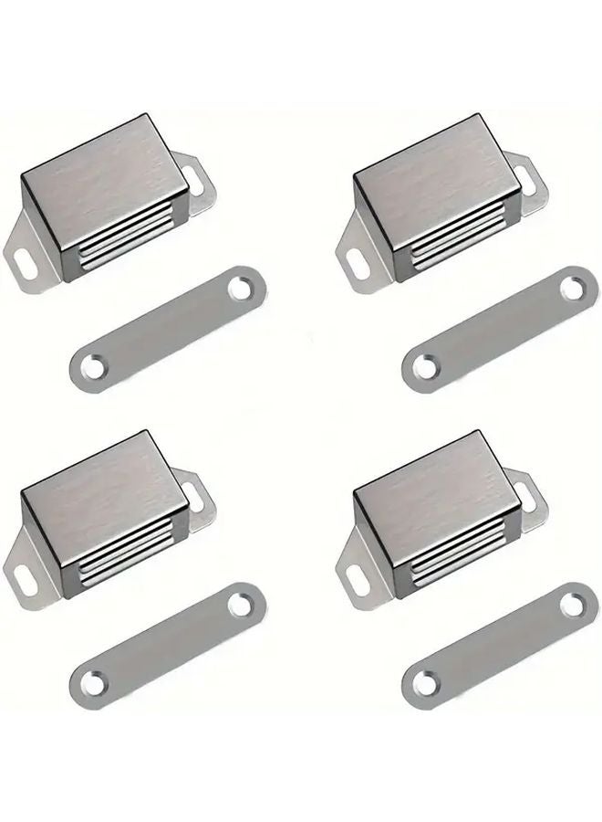 4 Pack Magnetic Door Catch 30lb High Magnetism Heavy Duty Stainless Steel Silver - Image 1