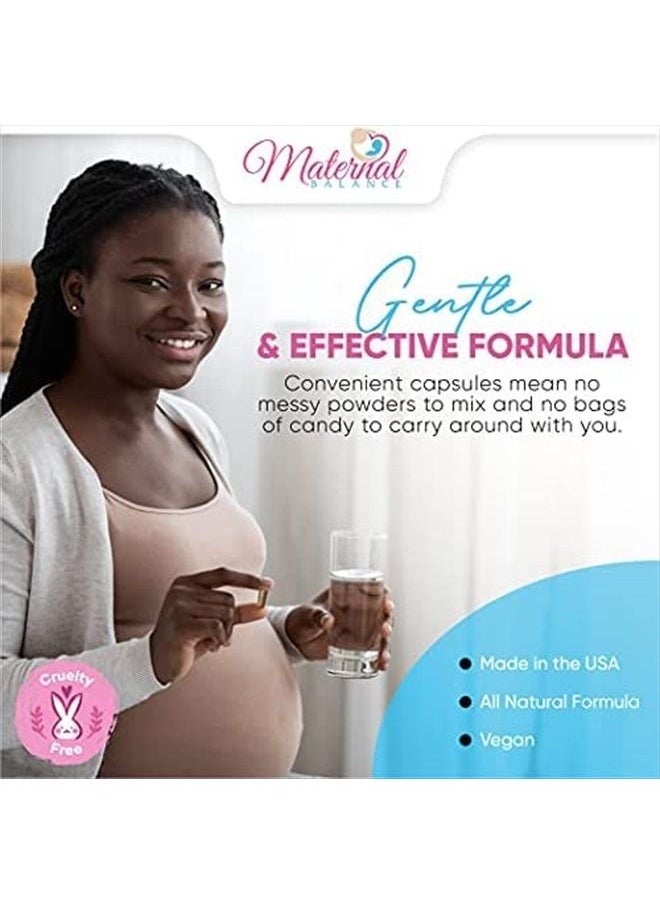 Basic Vigor - Maternal Balance Vitamin B6 25mg for Pregnancy, Plus Ginger & Zinc. 90 Easy Swallow Veggie Capsules - Image 1