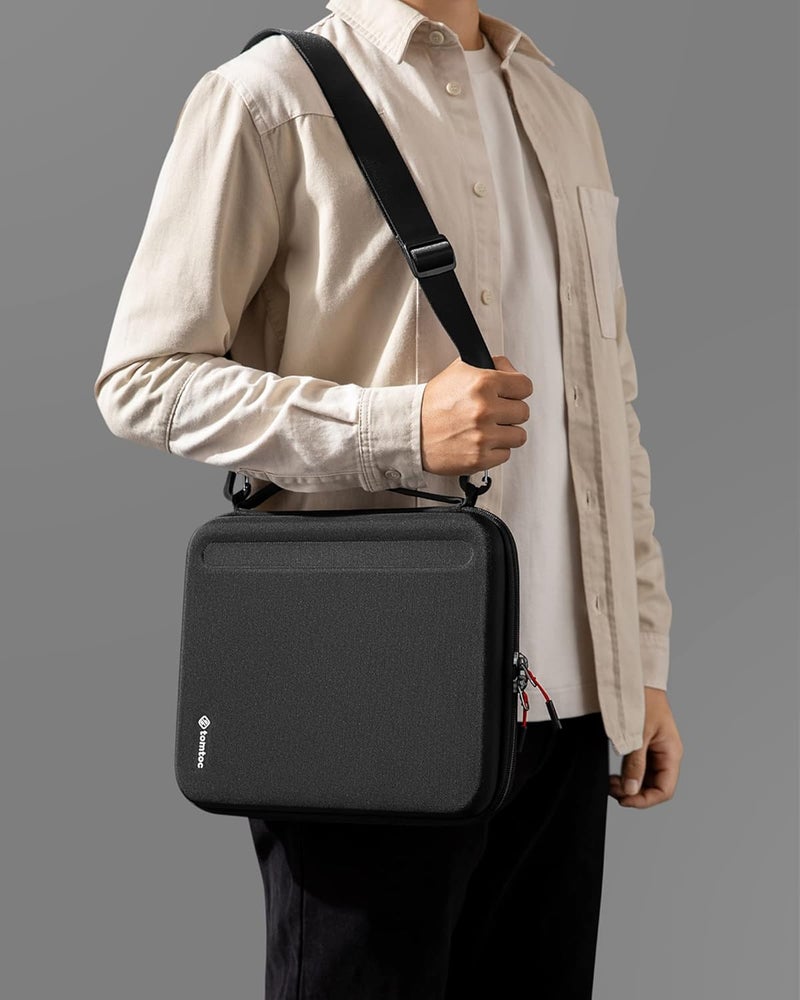 Tomtoc Portfolio Shoulder Bag for 2025 13 Inch iPad Pro M5/M4 & iPad Air M3/M2 2024, 12.9-inch iPad Pro, Protective Case with Accessories Pocket, Carrying Storage for Pencil Pro/Adapter/Magic Keyboard - Image 2