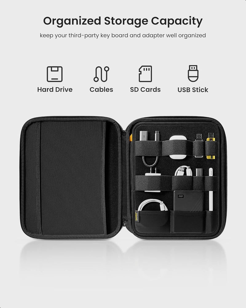 Tomtoc Portfolio Shoulder Bag for 2025 13 Inch iPad Pro M5/M4 & iPad Air M3/M2 2024, 12.9-inch iPad Pro, Protective Case with Accessories Pocket, Carrying Storage for Pencil Pro/Adapter/Magic Keyboard - Image 3