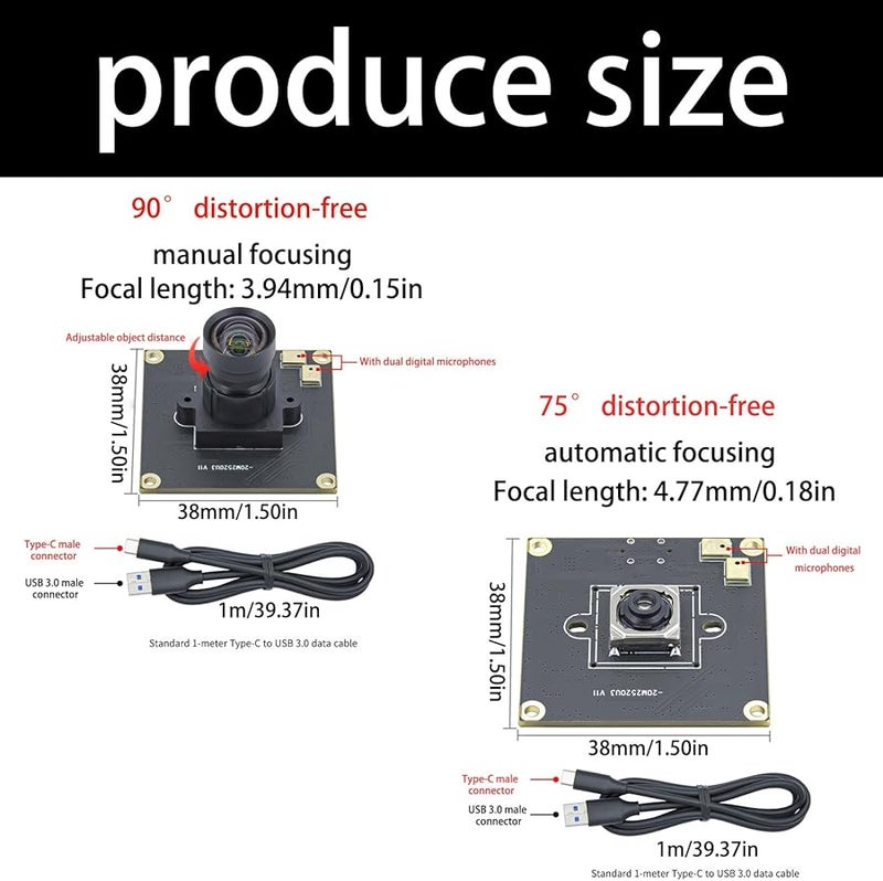 20MP USB 3.0 Autofocus Webcam 75 Degree IMX230 with Microphone for Video Conference - Image 4