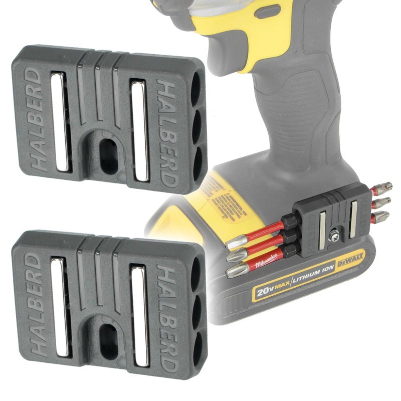 Halberd Premium Magnetic Bit Holder, Universal Fit to Belt Clip Mount Screw, Premium Strength Neodymium Magnet for Milwaukee, DeWalt, Ridgid, Makita, Bosch, Ryobi, & More (2 Pack, Premium) - Image 1