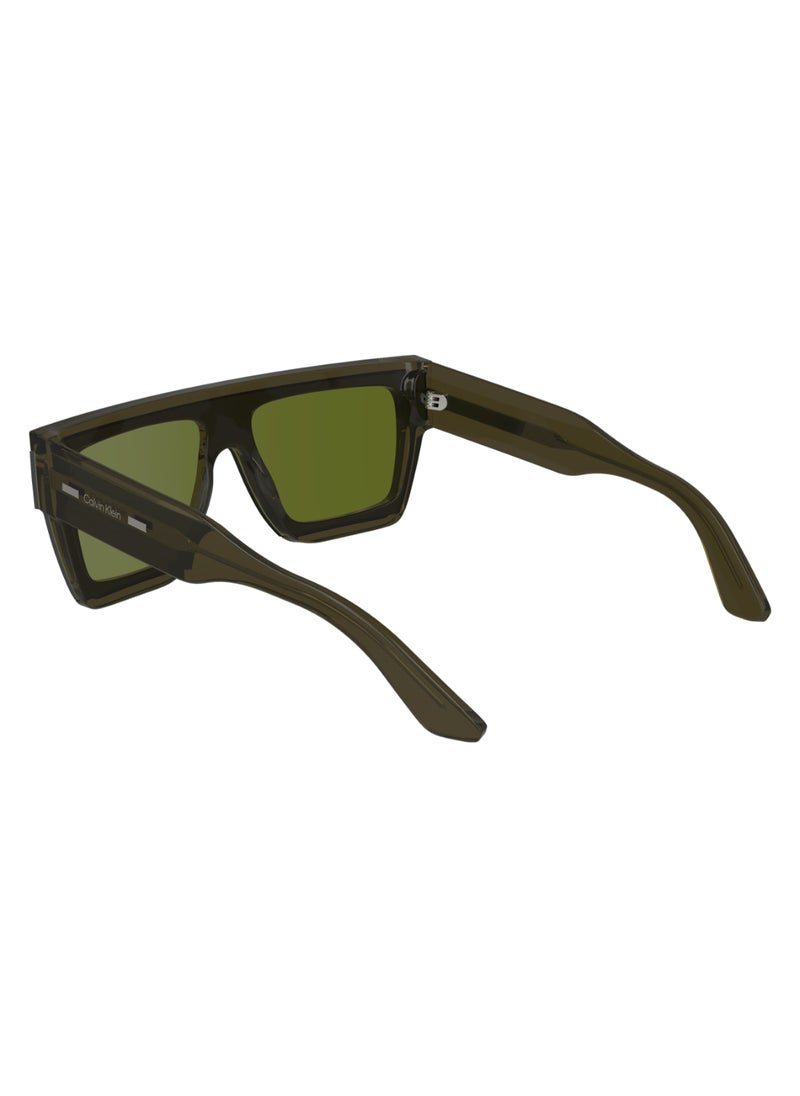 CALVIN KLEIN FULL RIM ACETATE SQUARE CALVIN KLEIN SUN CK24502S  5518 (330) KHAKI  - Image 5