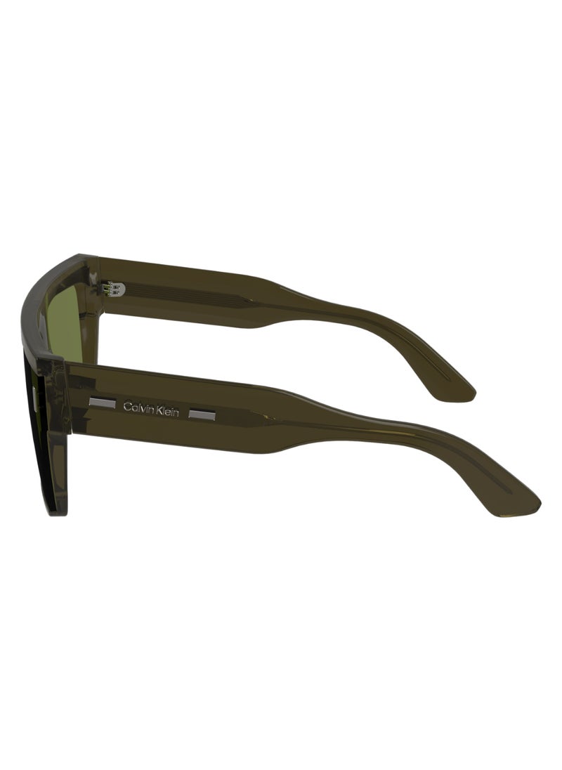 CALVIN KLEIN FULL RIM ACETATE SQUARE CALVIN KLEIN SUN CK24502S  5518 (330) KHAKI  - Image 4