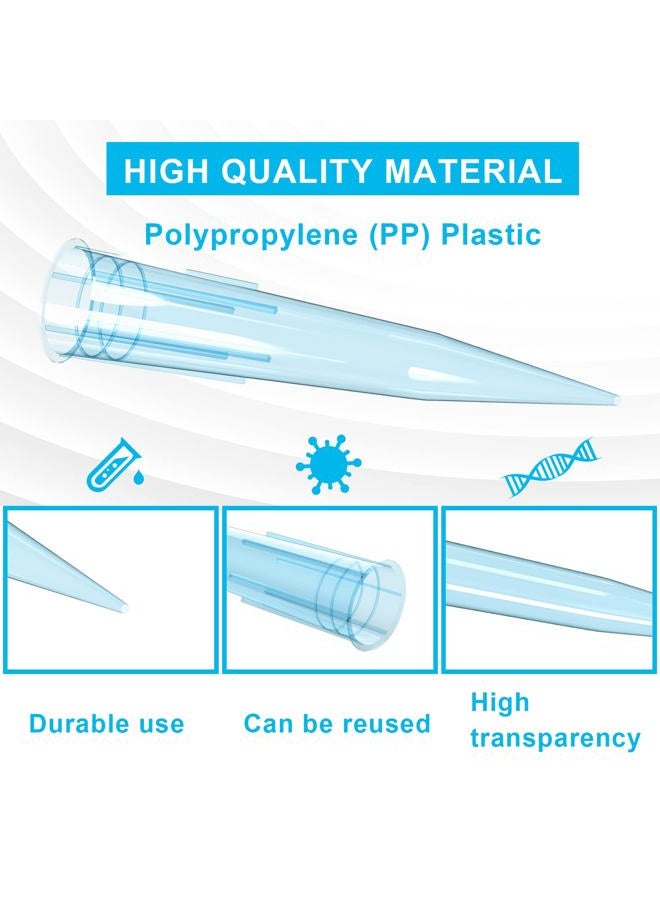 ONiLAB Pipette Tips 1000 UL/ 1mL 500 PCS Clear Blue Laboratory Universal Plastic Liquid Pipettor Tips Polypropylene (PP) Autoclavable,Ships Within 1 Day - Image 3
