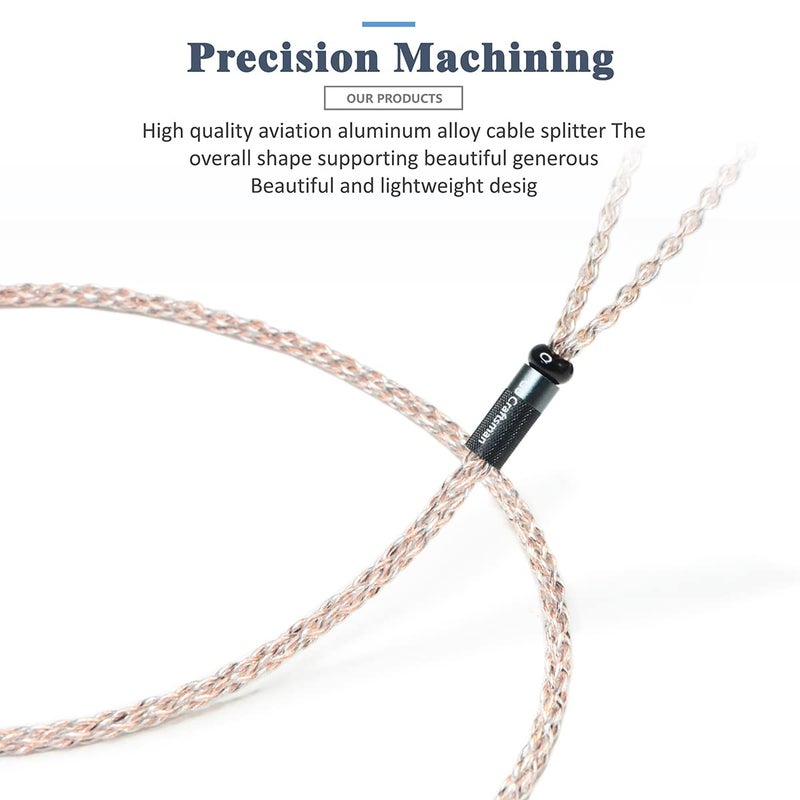 GUCraftsman 5N OFC Copper+Graphene Mixed Braid Earphone Replacement Cables for Sennheiser IE200 IE300 IE600 IE900 (4.4mm Plug) - Image 3