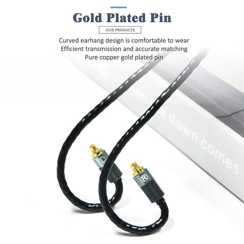 GUCraftsman 5N OFC Copper+Graphene Mixed Braid Earphone Replacement Cables for Sennheiser IE200 IE300 IE600 IE900 (4.4mm Plug) - Image 2