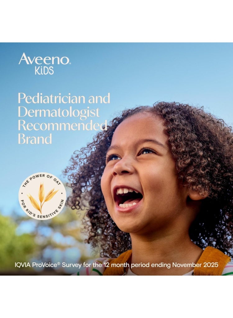 Aveeno Kids Sensitive Skin Face & Body Wash 532ml – Tear-Free Oat Extract Gentle Cleanser for All Skin Tones - Image 3