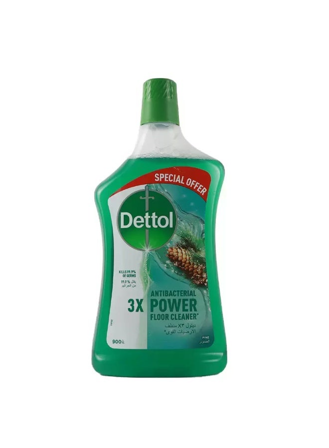 Dettol Antibacterial 3X power Floor Cleaner With Pine- 900ml Green 900mlml - Image 1
