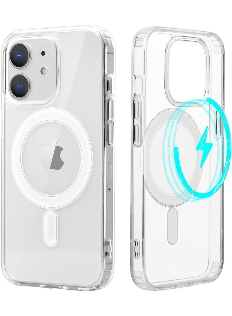 UMIXPRO Clear Magnetic Case for Apple iPhone 11, MagSafe Compatible, Hybrid Shockproof Transparent Cover - Image 1