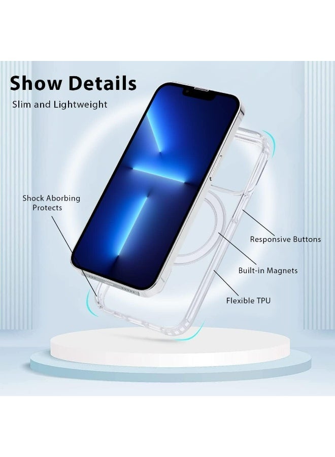 UMIXPRO Clear Magnetic Case for Apple iPhone 11, MagSafe Compatible, Hybrid Shockproof Transparent Cover - Image 3