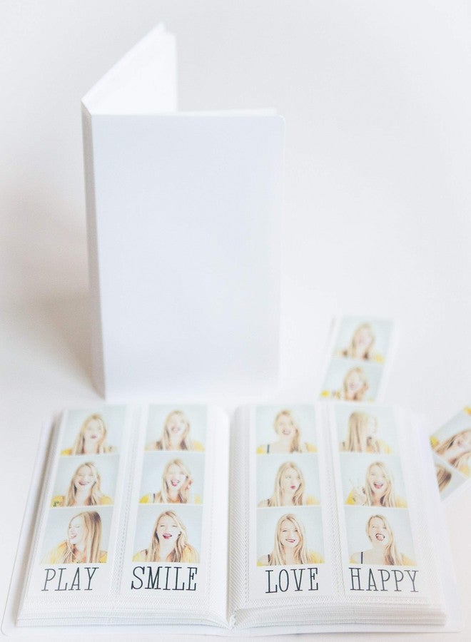 SMILE&WAVE Photo Booth Photo Album - For Wedding or Party- Holds 120 Photobooth 2x6 Photo Strips - Slide In (WHITE) - Image 3