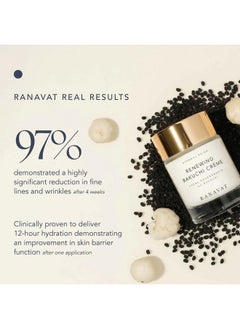 RANAVAT BOTANICS Ranavat Renewing Bakuchi Face Cream - Daily Face Moisturizer With 12 Hour Hydration To Boost Skin Barrier Function - Softens Fine Lines + Wrinkles With Lotus Flower, Bakuchi & Ashwagandha (1.7 Oz)  - Image 2