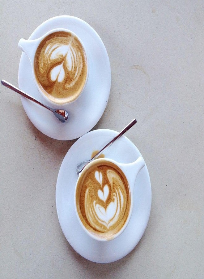 notNeutral Lino Porcelain Cup & Saucer Double Cappuccino 6 oz (White, 6 oz, 2) - Image 4