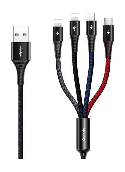 CA-6230 4 IN 1 Charging Cable USB-A to Lightning Micro USB And Type-C Data Cable With High Speed Data Transfer And Rapid Charging