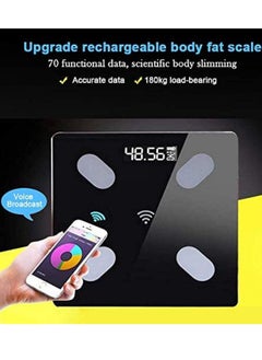 ELTRAZONE Smart Body Fat & Body Composition Scale – Bluetooth Electronic Weighing Scale with BMI Analyzer, Backlit LCD, Tempered Glass, Mobile App Sync for iOS & Android, 180KG Capacity – Ideal for Home Use & Health Monitoring  - Image 5