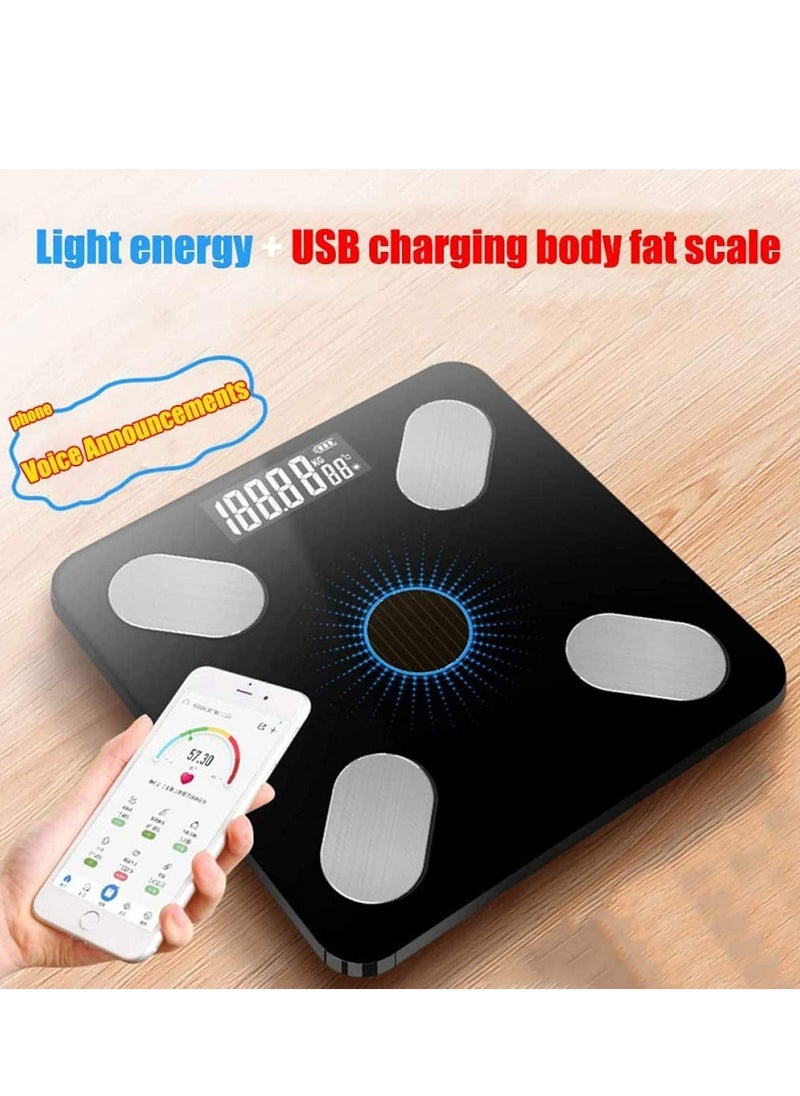 ELTRAZONE - Smart Body Fat & Body Composition Scale – Bluetooth Electronic Weighing Scale with BMI Analyzer, Backlit LCD, Tempered Glass, Mobile App Sync for iOS & Android, 180KG Capacity – Ideal for Home Use & Health Monitoring - Image 1