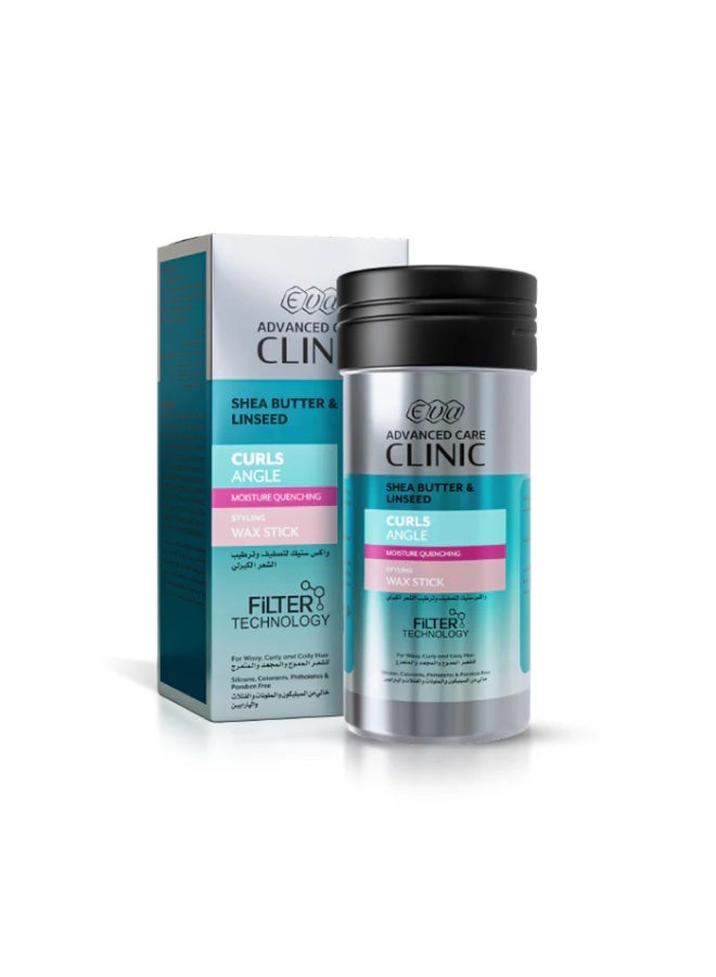 Advanced Care Clinic Shea Butter & Linseed Curls Angle Wax Stick For Styling And Moisturizing Curly Hair