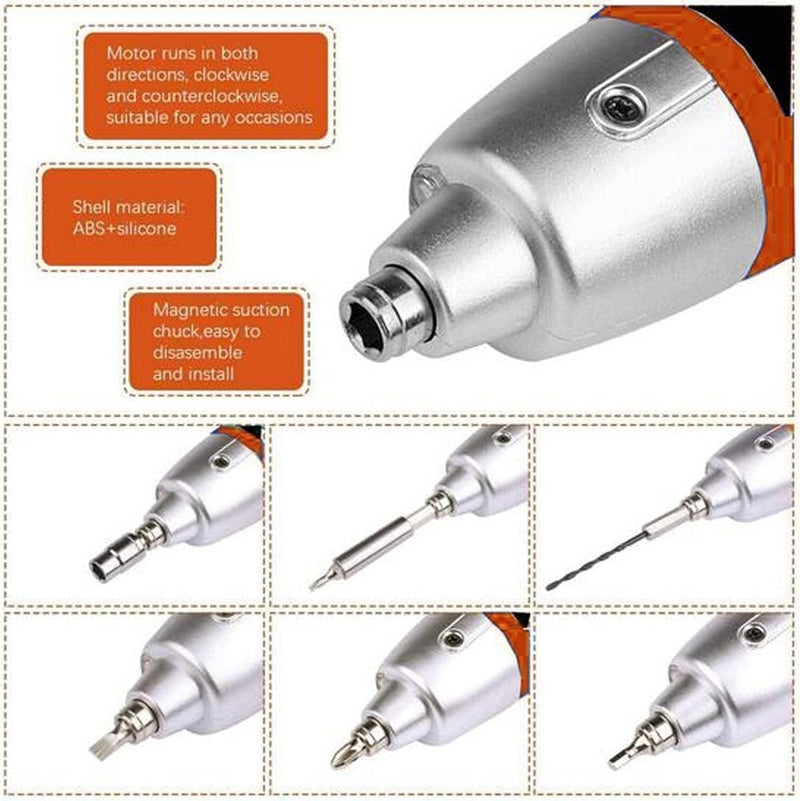 PARSPAR 45 in 1 Wireless Screwdriver Drill Machine with Reversible Function for Home DIY Use Cordless Rechargeable Electric Screwdriver Set Tools Kit 1Pcs Multicolor - Image 3