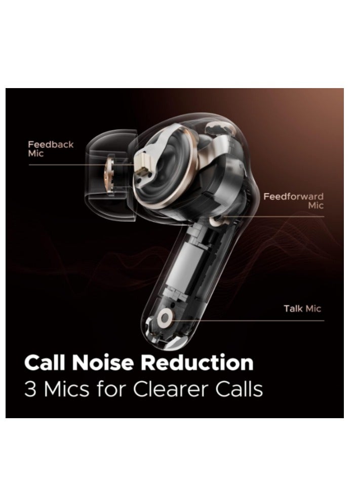 SoundPEATS Wireless Bluetooth Earbuds Capsule3 Pro, Hi-Res Audio Headphones with LDAC, Hybrid Active Noise Cancellation Earphones, 6 Mics, Transparency Mode, Game Mode, 52H Playtime with Case Black - Image 4