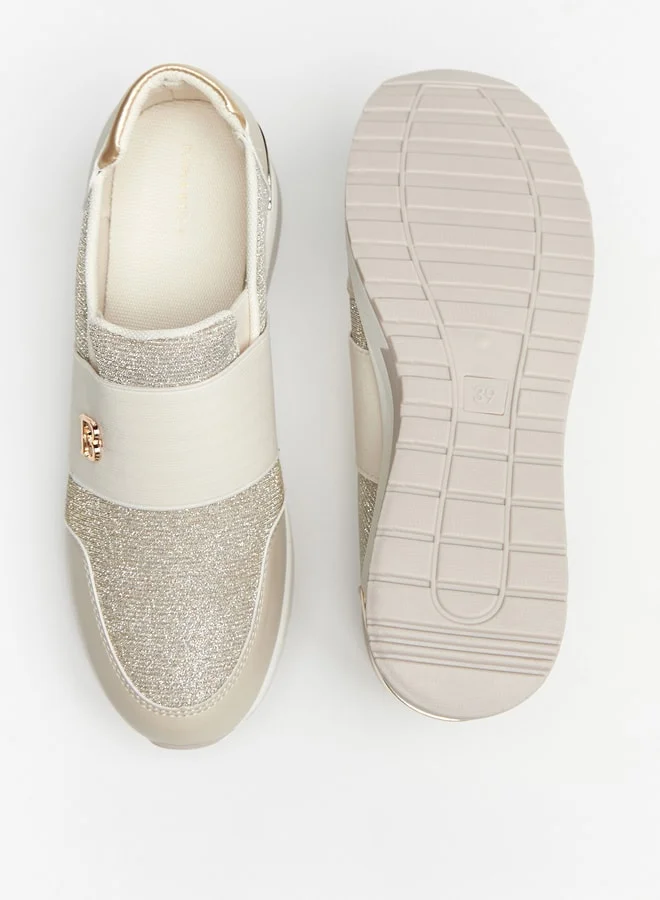 Flora Bella By Shoexpress Womens Textured SlipOn Low Ankle Sneakers